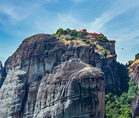 Photo for Summer Meteora - important rocky Christianity religious monasteries complex in Greece - Royalty Free Image