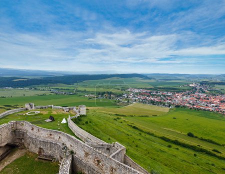 Photo for Spisske Podhradie summer view from Spis Castle  (or Spissky hrad). Slovakia. - Royalty Free Image