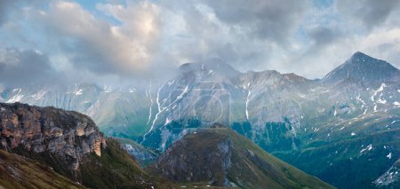 Photo for Summer (June) Alp mountain tops panorama from Grossglockner High Alpine Road - Royalty Free Image