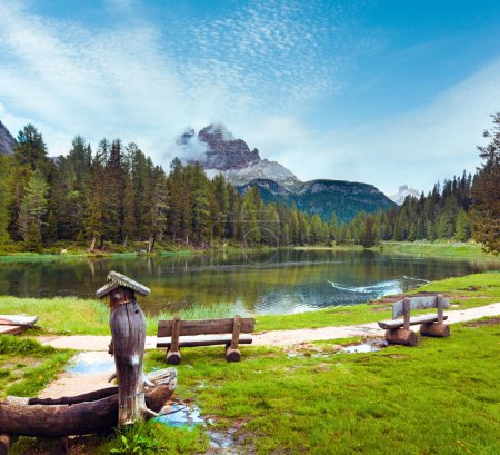 Photo for Beautiful summer Alpine  lake (lago di Antorno) view (Italia, Dolomites) - Royalty Free Image