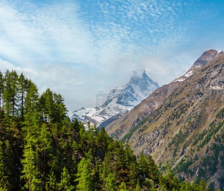 Photo for Summer Matterhorn mountain view (Alps, Switzerland, Zermatt outskirts) - Royalty Free Image