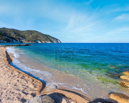 Photo for Summer Adriatic Sea beach Contrada Mattinatella (Spiaggia di Mattinatella, Fontana delle Rose) on the Gargano peninsula in Puglia, Italy - Royalty Free Image