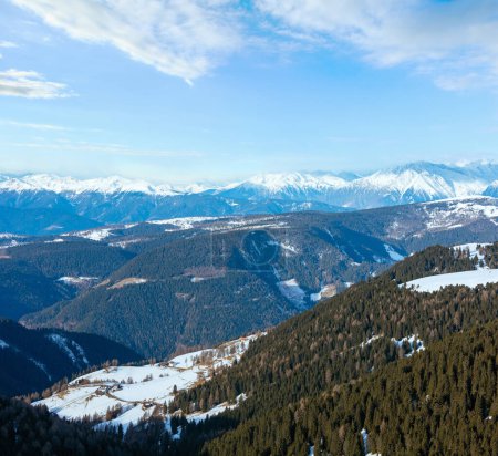 Foto de Hermoso paisaje de montaña de invierno (Rittner o Ritten Horn, Italia
) - Imagen libre de derechos