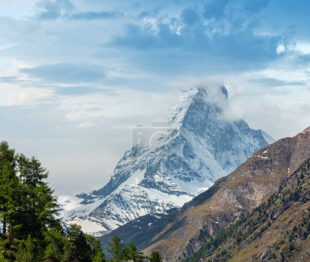 Photo for Summer Matterhorn mountain view (Alps, Switzerland, Zermatt outskirts) - Royalty Free Image