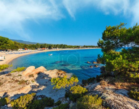 Photo for Summer morning Platanitsi beach on Sithonia Peninsula (Chalcidice, Greece). - Royalty Free Image