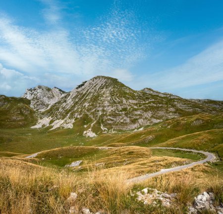 Photo for Picturesque summer mountain landscape of Durmitor National Park, Montenegro, Europe, Balkans Dinaric Alps, UNESCO World Heritage. Durmitor panoramic road, Sedlo pass. - Royalty Free Image