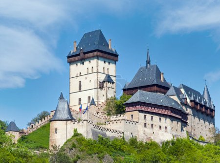 Photo for Historic medieval Karlstejn Castle in Czech Republic (Bohemia, near Prague ) - Royalty Free Image