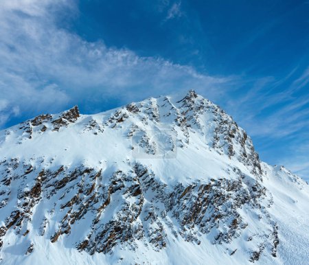 Foto de Mañana invierno Dolomiten paisaje de montaña. Estación de esquí Obergurgl - Hochgurgl, Tirol, Austria
. - Imagen libre de derechos