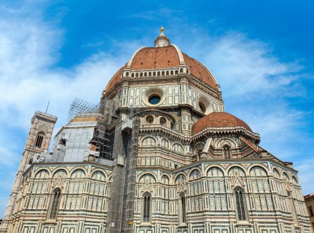 Photo for Cathedral of Santa Maria del Fiore (Duomo di Firenze) and Giotto's campanile (bell tower). Florence the capital city of Tuscany region, Italy.  UNESCO World Heritage Site. - Royalty Free Image