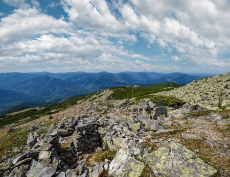 Photo for Summer Carpathian mountains view. Stony Gorgany massif, Ukraine. - Royalty Free Image