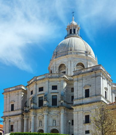 Photo for Santa Engracia Church, National Pantheon (17th-century) in Lisbon, Portugal. Two shots stitch image. - Royalty Free Image