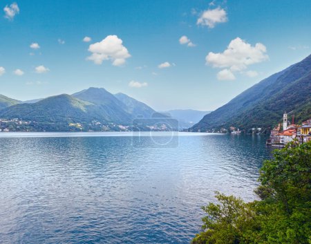 Photo for Alpine Lake Como summer evening view (Italy) - Royalty Free Image