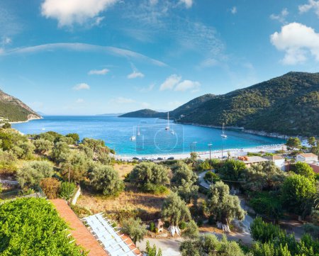 Téléchargez les photos : Belle été côte de Leucade (Grèce, Mer Ionienne) vue de haut - en image libre de droit