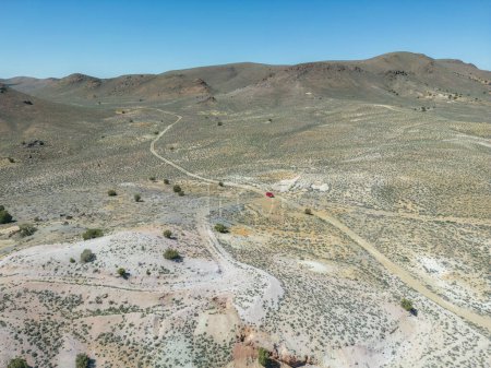 Foto de Foto aérea de las carreteras en la superficie del desierto de Nevada - Imagen libre de derechos