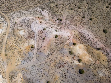 Photo for Aerial foto of the roads on the surface of the Nevada desert - Royalty Free Image