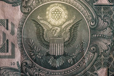 Photo for Macro image of a one dollar bill with soft glow as a conept - Royalty Free Image