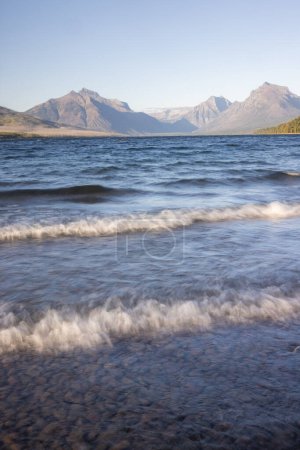 Photo for Beautiful afternoon mountain views from Lake McDonald in Glacier National Park, Montana. - Royalty Free Image