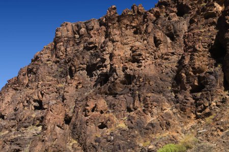 Téléchargez les photos : Parois verticales spectaculaires de Barranco Hondo, Deep Ravine, Gran Canaria, Îles Canaries - en image libre de droit