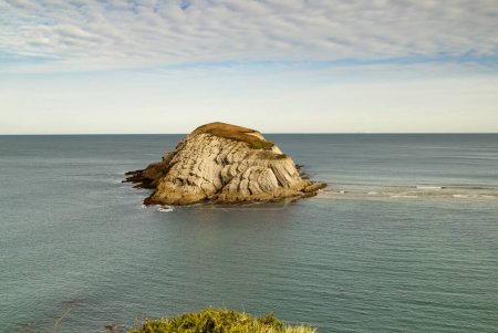 Parte costera de Cantabria en el norte de España, erosionada Costa Quebrada, es decir, la Costa Rota