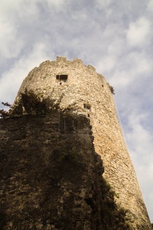 Photo for Llanes, The Tower of Llanes, Torreon de Llanes, medieval tower,  Asturias, Spain - Royalty Free Image