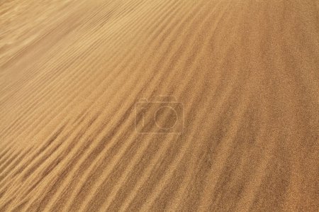 natürliches Sandmuster, das durch Wind entsteht, der unterschiedlich große und farbige Partikel bläst