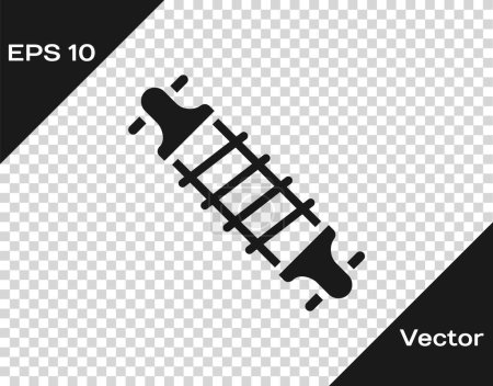 Illustration for Black Bicycle suspension icon isolated on transparent background. Vector. - Royalty Free Image