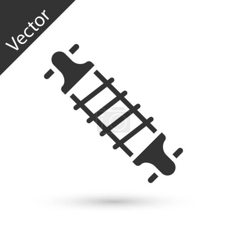 Illustration for Grey Bicycle suspension icon isolated on white background. Vector. - Royalty Free Image
