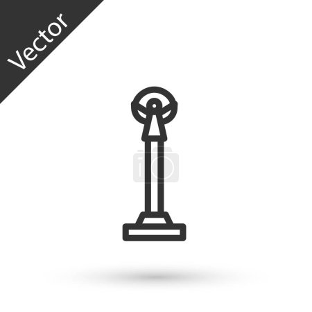 Illustration for Grey line Monument of Independence in Kiev icon isolated on white background. Kyiv, Ukraine. Vector. - Royalty Free Image