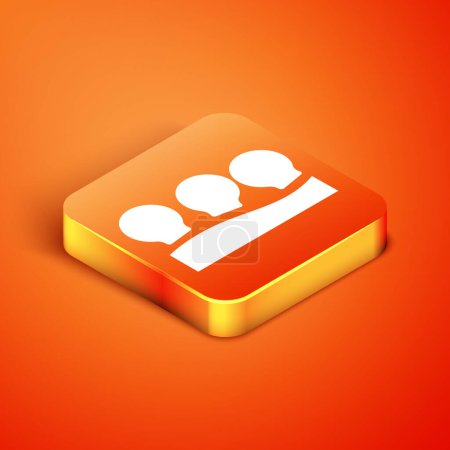 Isometric Vacuum cans icon isolated on orange background. Massage jars for face and body. Medical anticellulite cups.  Vector.