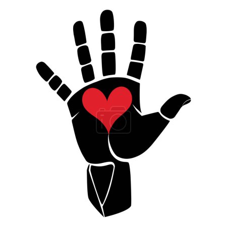 Illustration for Hands holding a heart, give and share love to people vector - Royalty Free Image