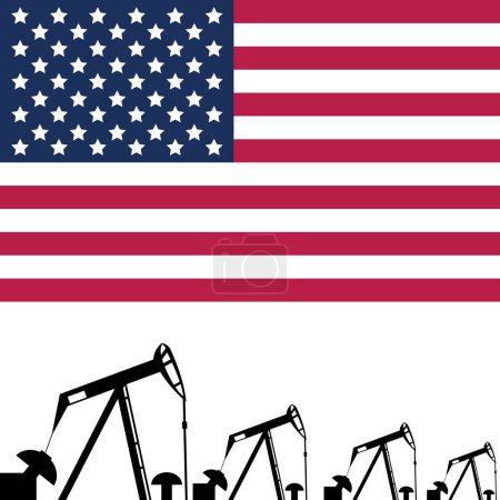 Illustration for US Oil Industry Price Crash due to economic recession vector - Royalty Free Image