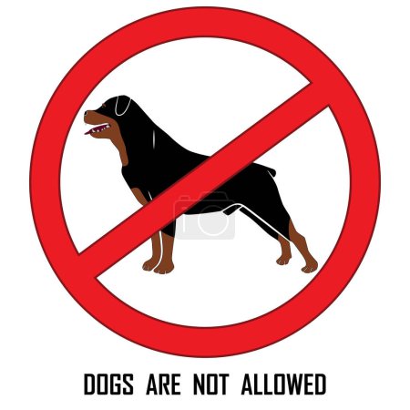 Illustration for Guide Dogs Welcome and No Dogs Allowed Sign, Symbol, Design vector - Royalty Free Image