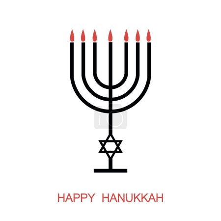 Illustration for Big Menorah vector icon isolated hanukkah, Big Menorah transparency logo concept love light - Royalty Free Image