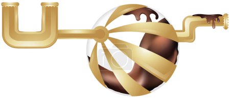 Elementos de fábrica de chocolate de mecanismos y caramelos 12. Ilustración vectorial