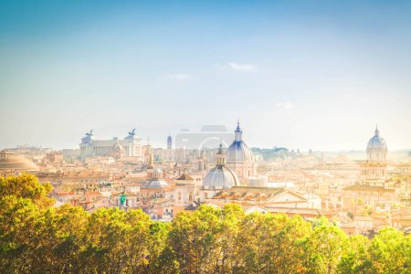 panoramę Rzymu w lecie, Włochy