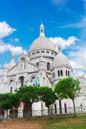 world famous Sacre Coeur church at spring, Paris, France