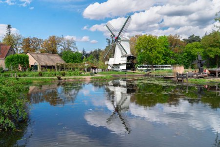 rural dutch traditional country at Arnhem with canals, Netherlands