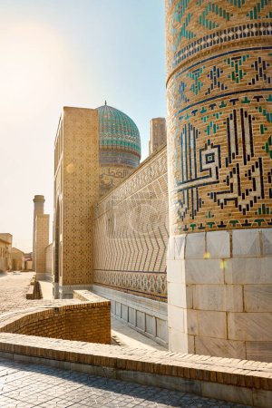 Historical old building of Bibi Khanum Mosque in Samarkand, Uzbekistan.