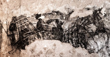 Foto de Pintura antigua al carbón en Capadocia, Turquía - Imagen libre de derechos