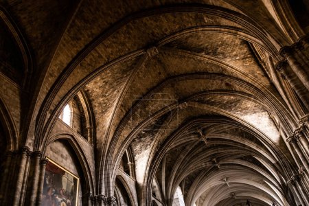 Photo for Bordeaux Cathedral inside, Roman Catholic Saint Andrew church. Famous Bordeaux tourist sigthseen building. - Royalty Free Image