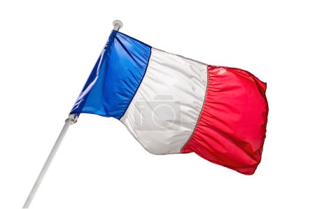 Photo for France Flag Isolated On A White Background - Royalty Free Image