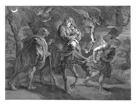 Téléchargez les photos : Fuite en Égypte, Marinus Robyn van der Goes, d'après Peter Paul Rubens, 1630-1639 - en image libre de droit