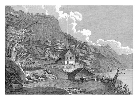 Foto de Vista del prado y el lago en Rutli, Daniel Vrijdag, después de Caspar Wolf, 1798 - Imagen libre de derechos