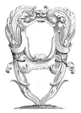 Photo for The top cartouche is topped with a mask that has a banderole between its jaws - Royalty Free Image
