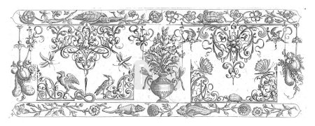 Photo for From a series of sheets showing two motifs side by side, supplemented with birds, insects, flower pots and sometimes an ornamental border with tendrils and animals. - Royalty Free Image