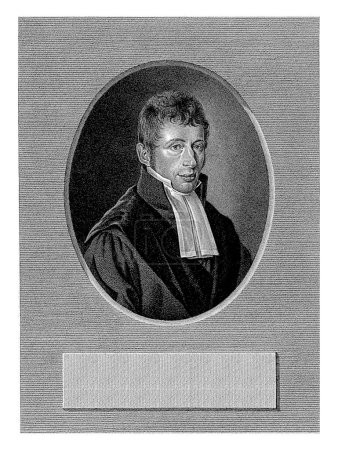 Téléchargez les photos : Portrait de Johann Gottlieb Pluschke, Dirk Sluyter, d'après Hendrik Willem Caspari, 1812 - 1825 Portrait de Johann Gottlieb Plschke, professeur au séminaire évangélique luthérien d'Amsterdam - en image libre de droit