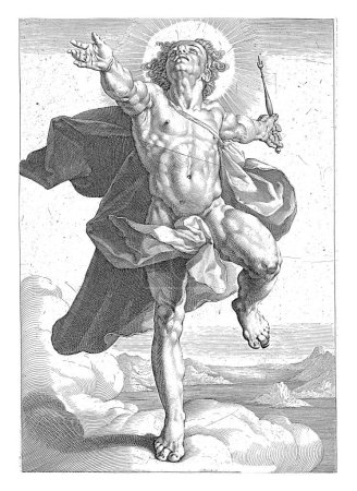 Téléchargez les photos : Apollon comme le dieu soleil Hélios (Sol). Pendentif de Diane comme la déesse de la lune Luna. - en image libre de droit