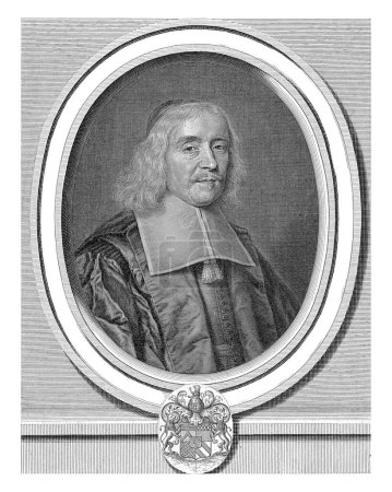Photo for Portrait of Jacques Favier du Boulay, Nicolas Pitau (I), after Philippe de Champaigne, 1668 - Royalty Free Image