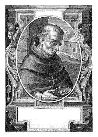Téléchargez les photos : Portrait de saint Cyriaque, membre célèbre d'un ordre qui vivait sous la domination d'Augustin. - en image libre de droit