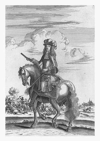 Téléchargez les photos : Portrait équestre d'Hendrik Casimir II, comte de Nassau-Dietz, Jan Luyken, 1698 - en image libre de droit